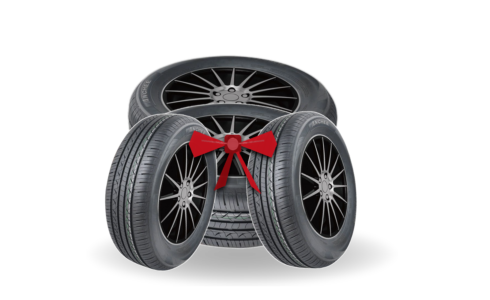 Set of 4 365/80R20 tyres